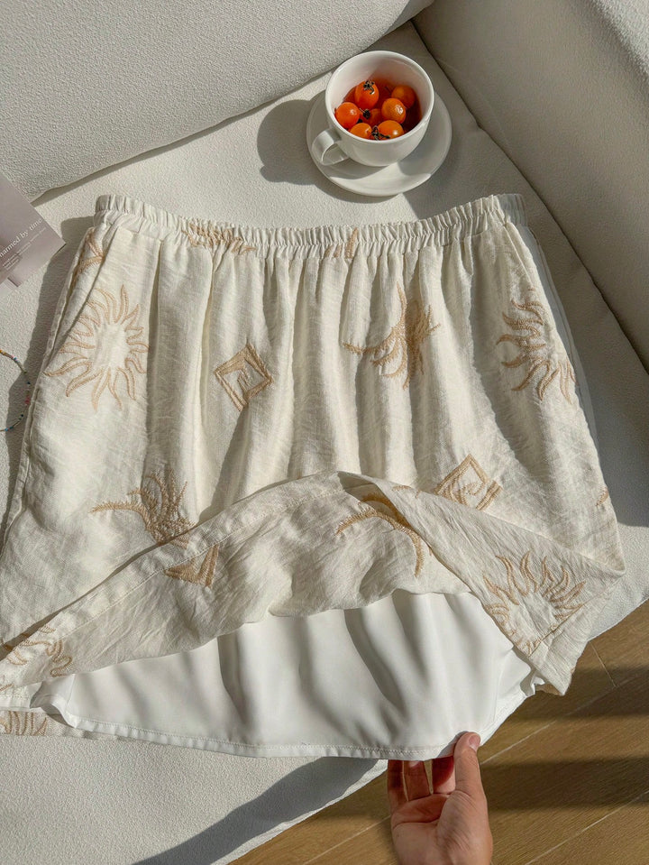 Fustă maxi SHEIN, bej