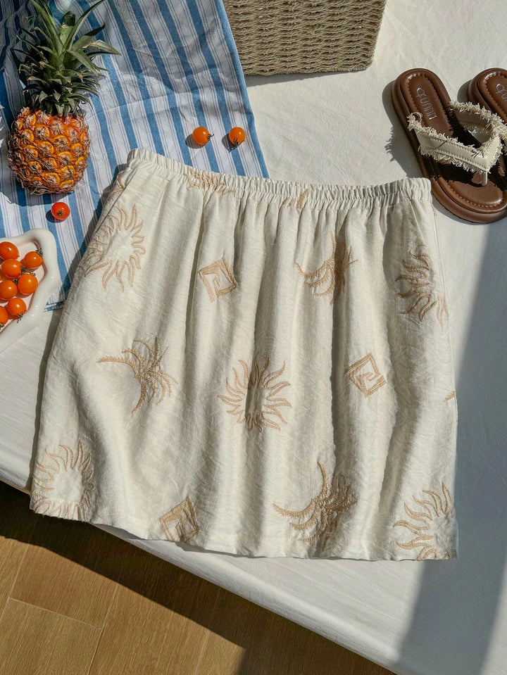 Fustă maxi SHEIN, bej