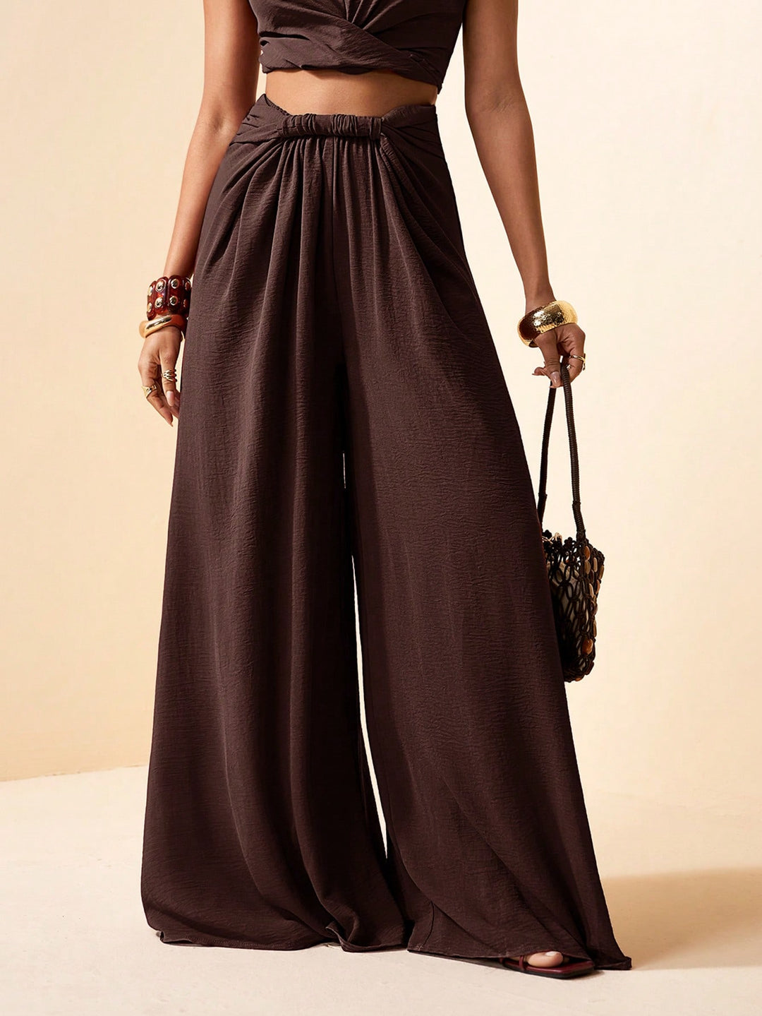 Pantaloni SHEIN, maro