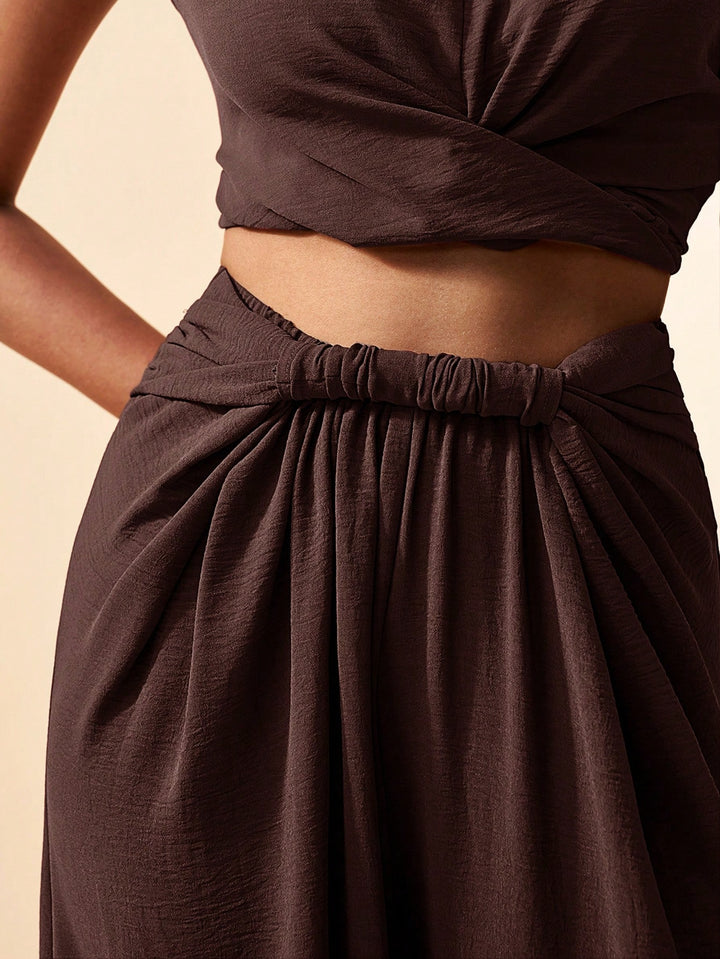 Pantaloni SHEIN, maro