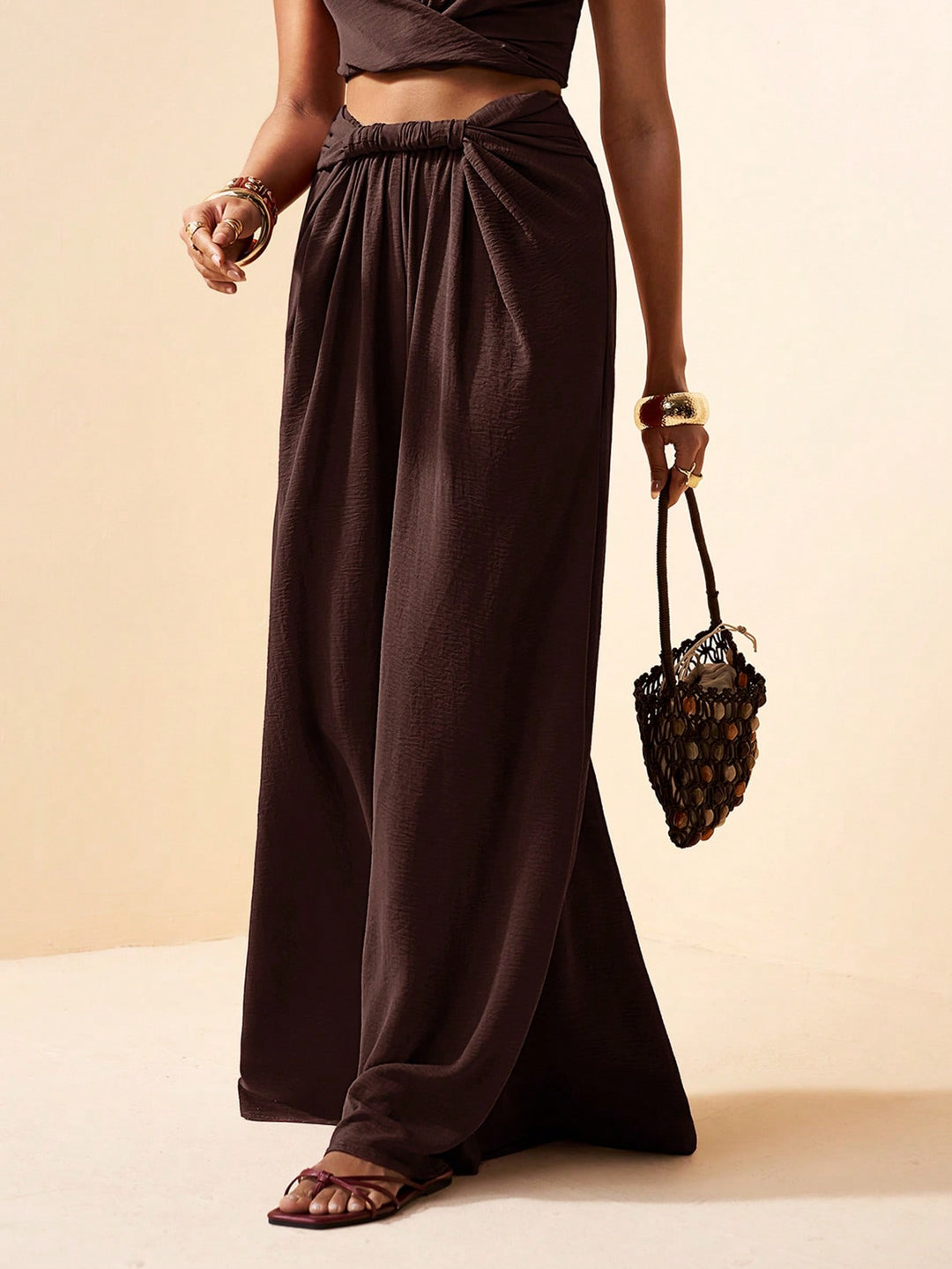 Pantaloni SHEIN, maro