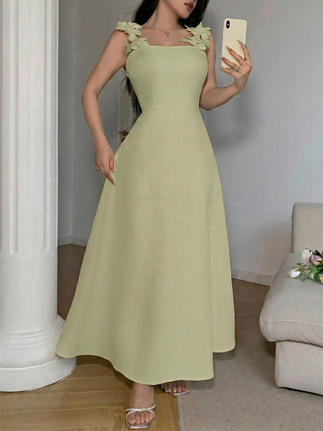 Rochie maxi SHEIN, verde