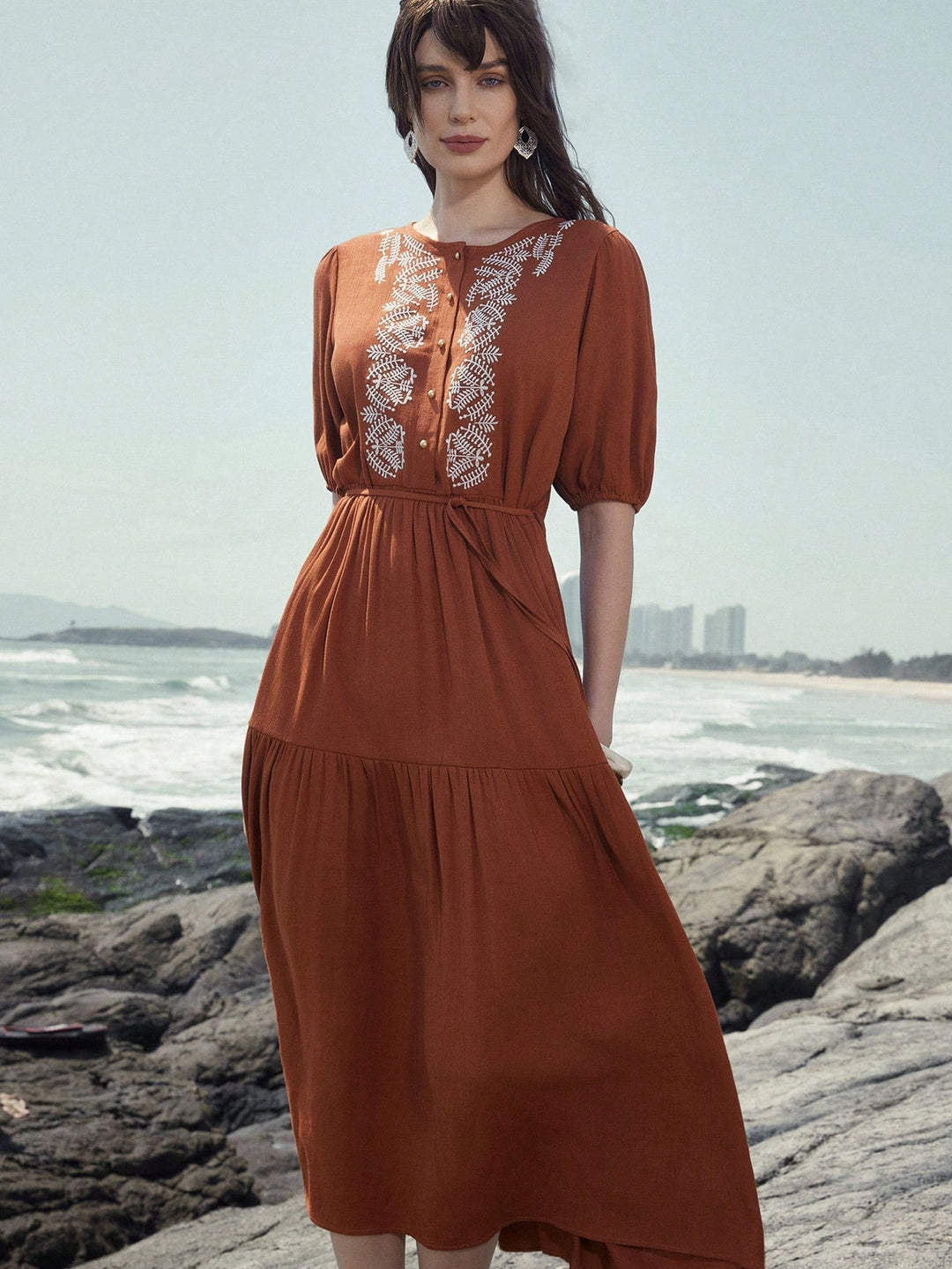 Rochie maxi SHEIN, mix culori