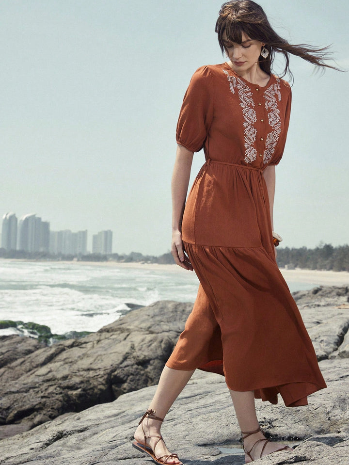 Rochie maxi SHEIN, mix culori