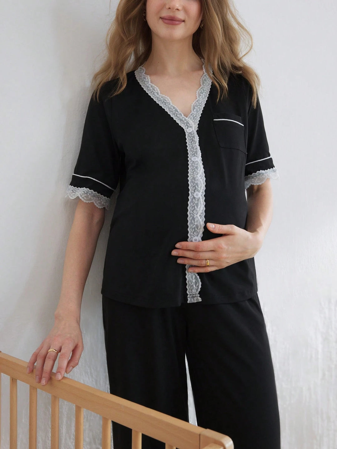 Compleu pijamale SHEIN, negru
