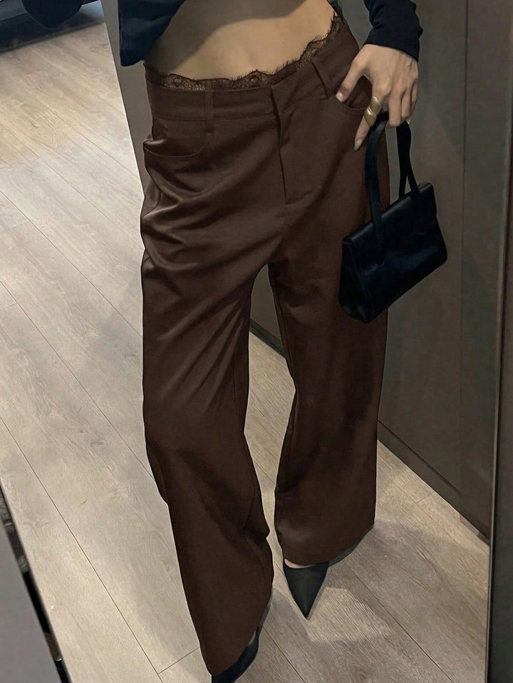 Pantalon SHEIN, maro