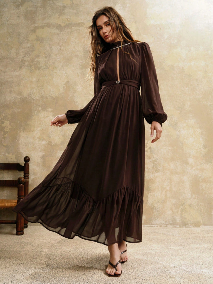 Rochie maxi SHEIN, maro