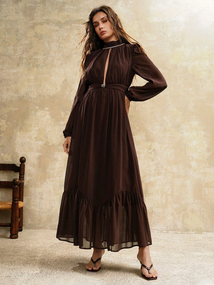 Rochie maxi SHEIN, maro
