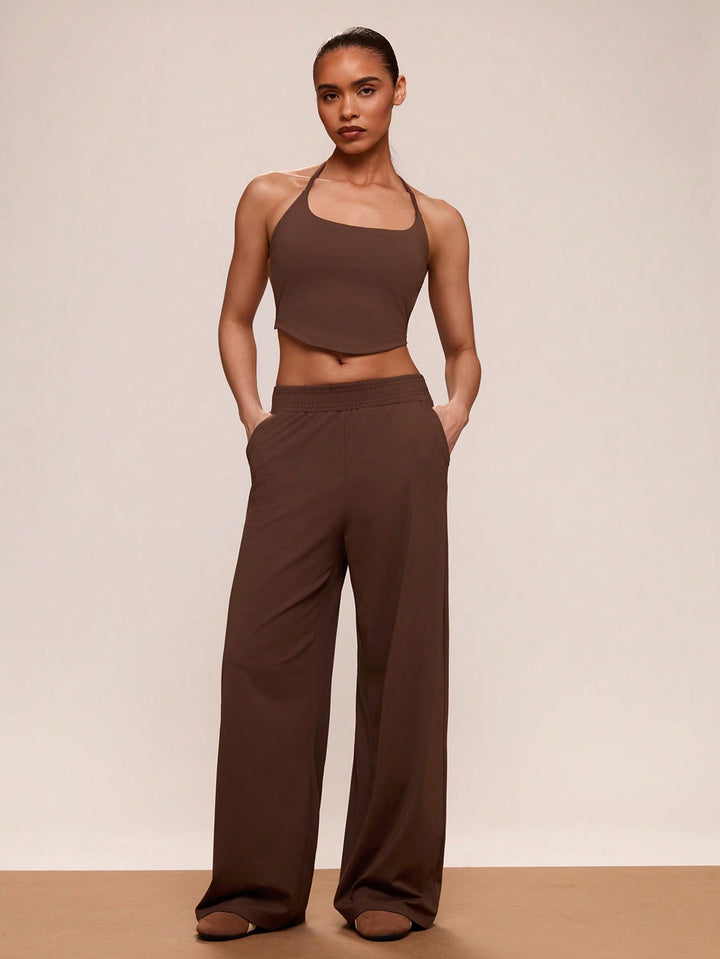 Pantaloni SHEIN, maro