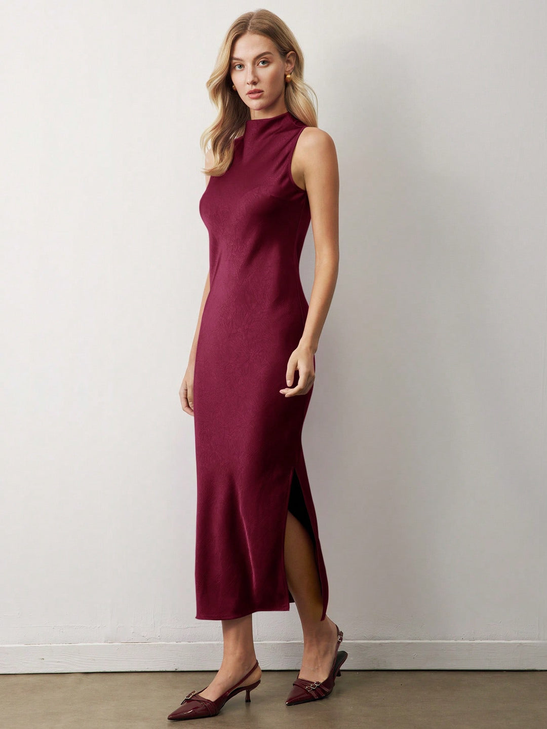 Rochie midi SHEIN, vișiniu