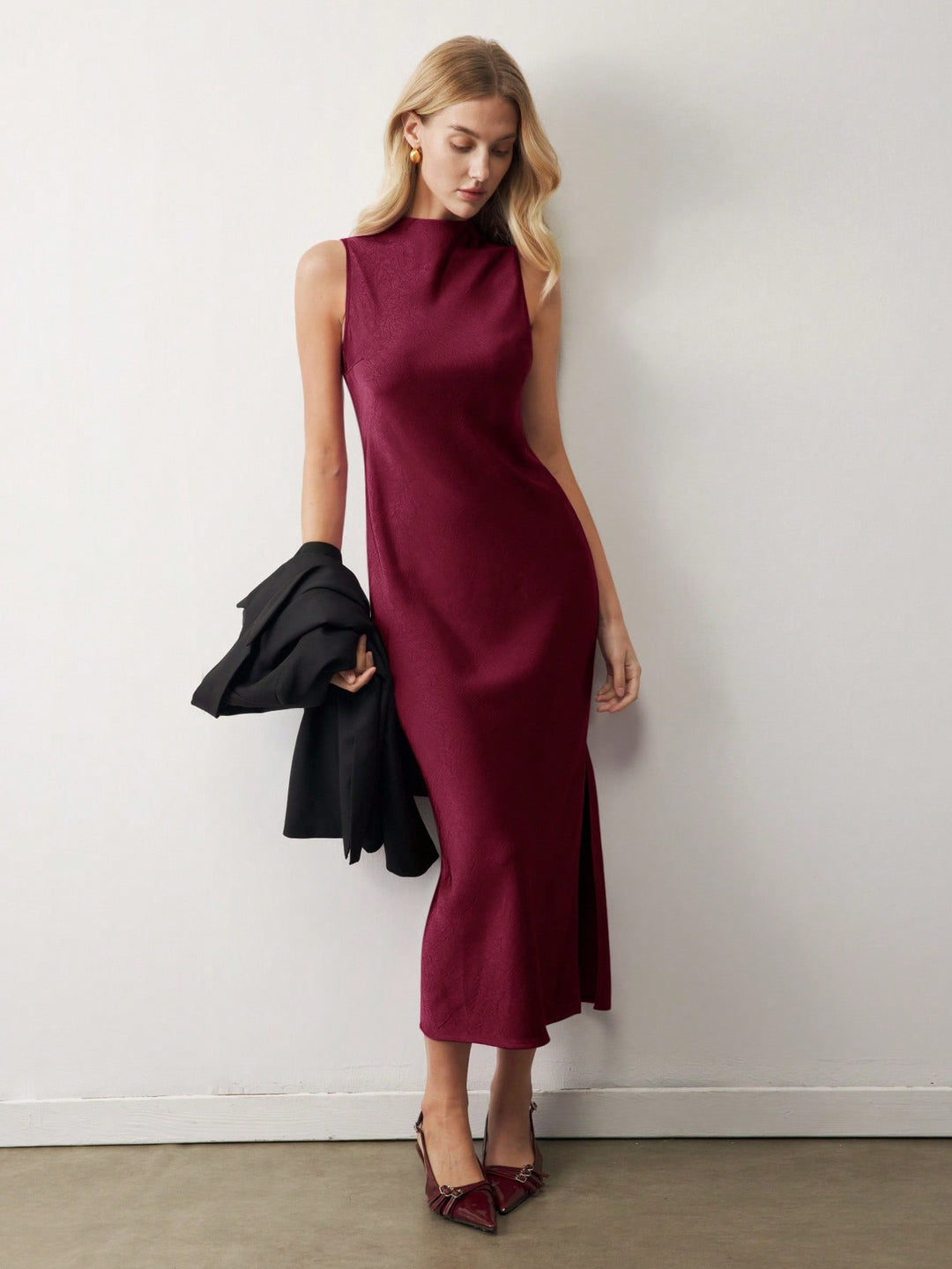 Rochie midi SHEIN, vișiniu
