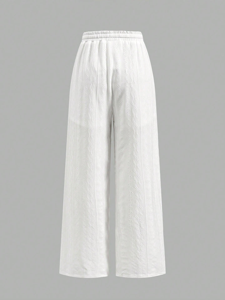 Pantaloni SHEIN, alb