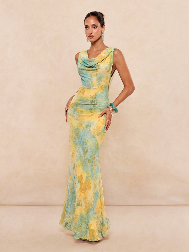 Rochie maxi SHEIN, mix culori