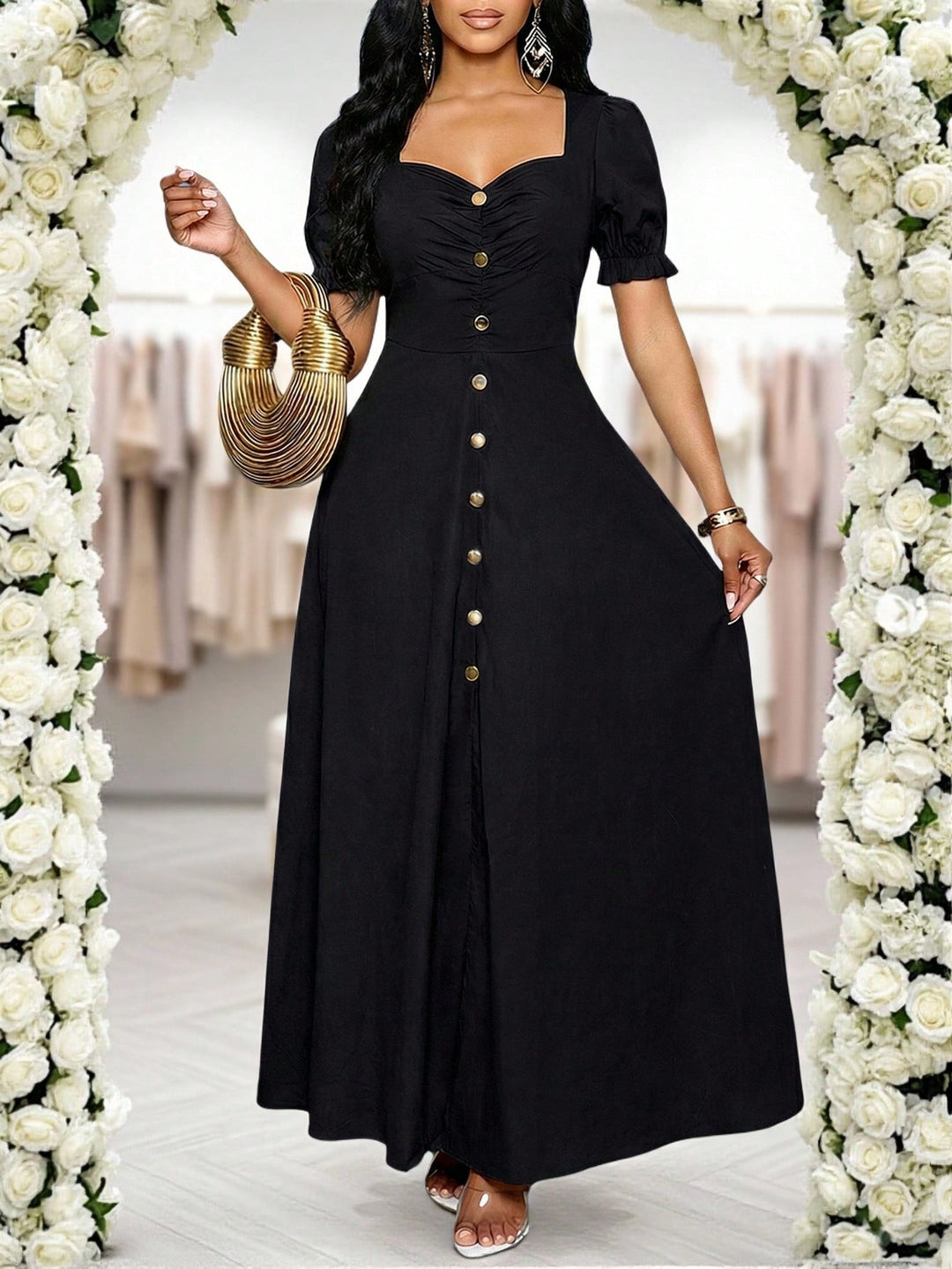 Rochie maxi SHEIN, negru