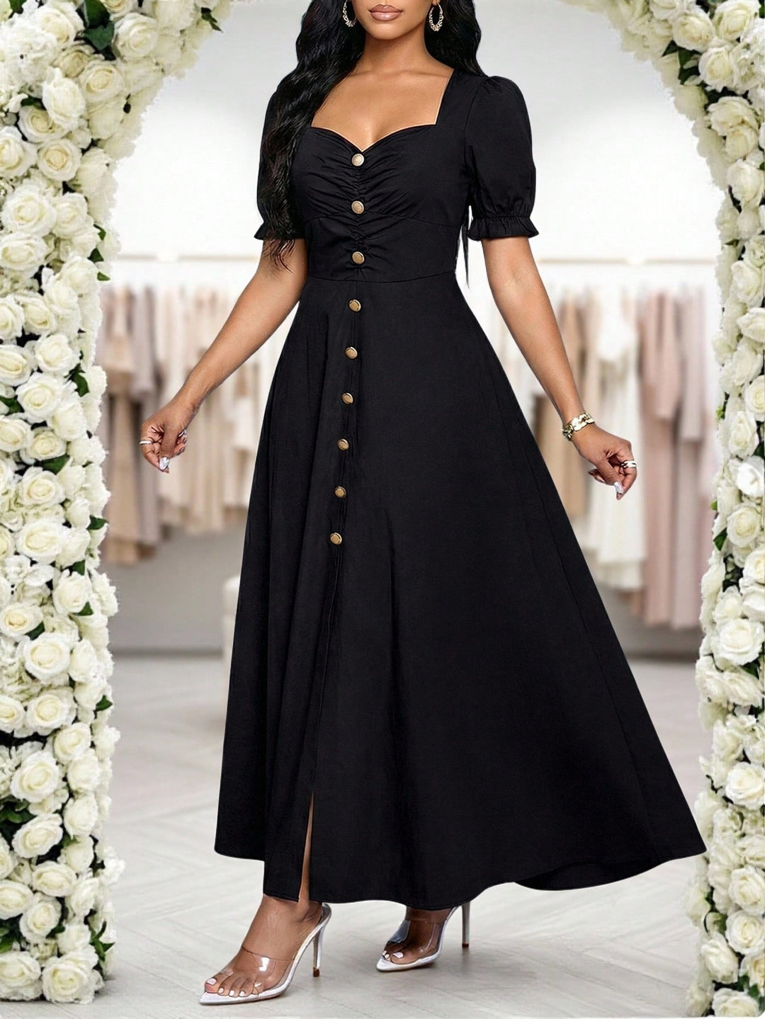 Rochie maxi SHEIN, negru