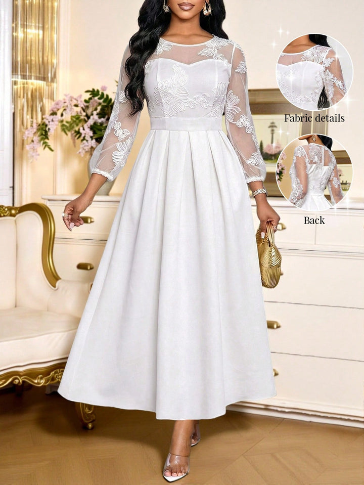 Rochie midi SHEIN, alb