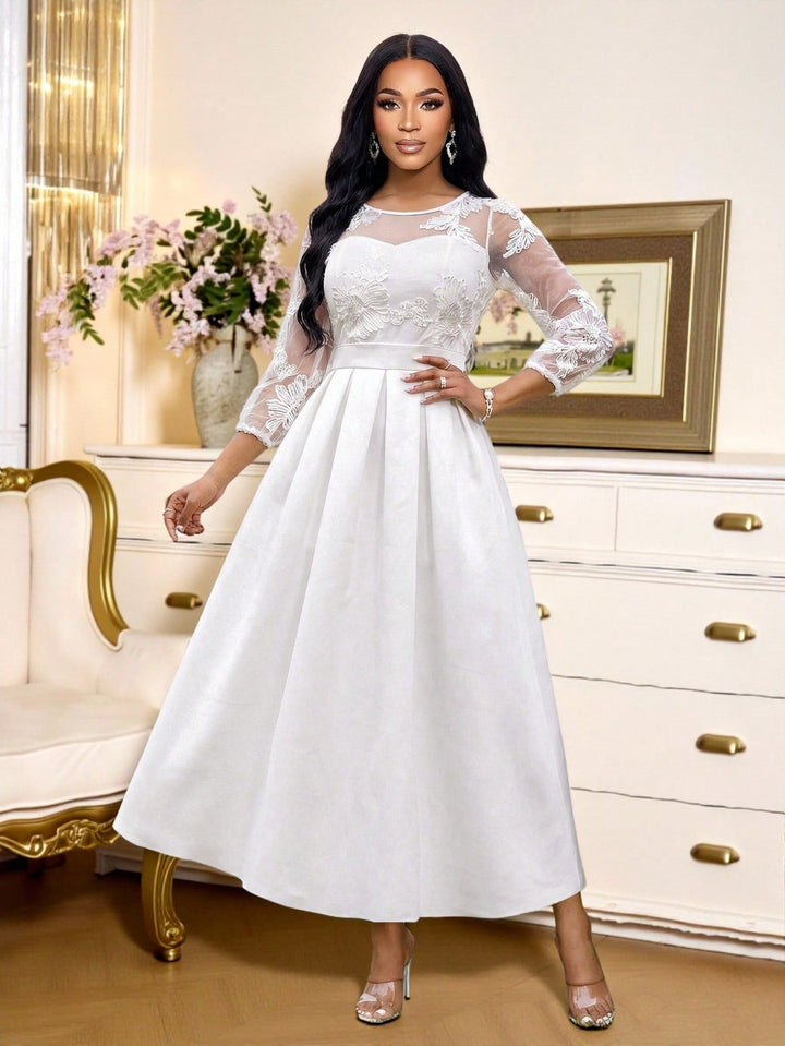 Rochie midi SHEIN, alb