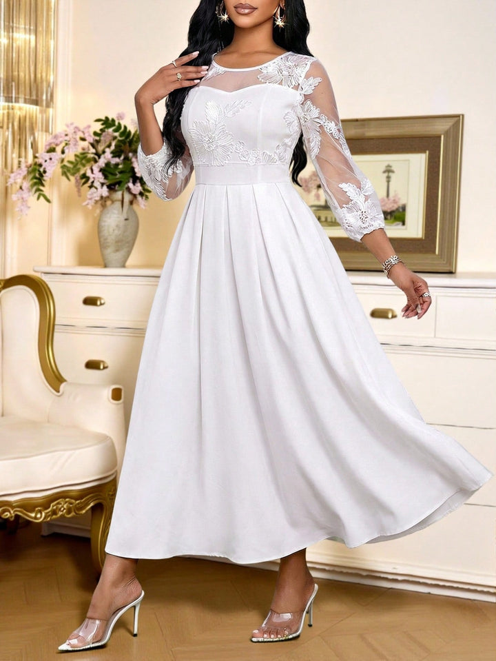 Rochie midi SHEIN, alb