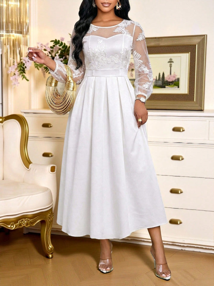 Rochie midi SHEIN, alb