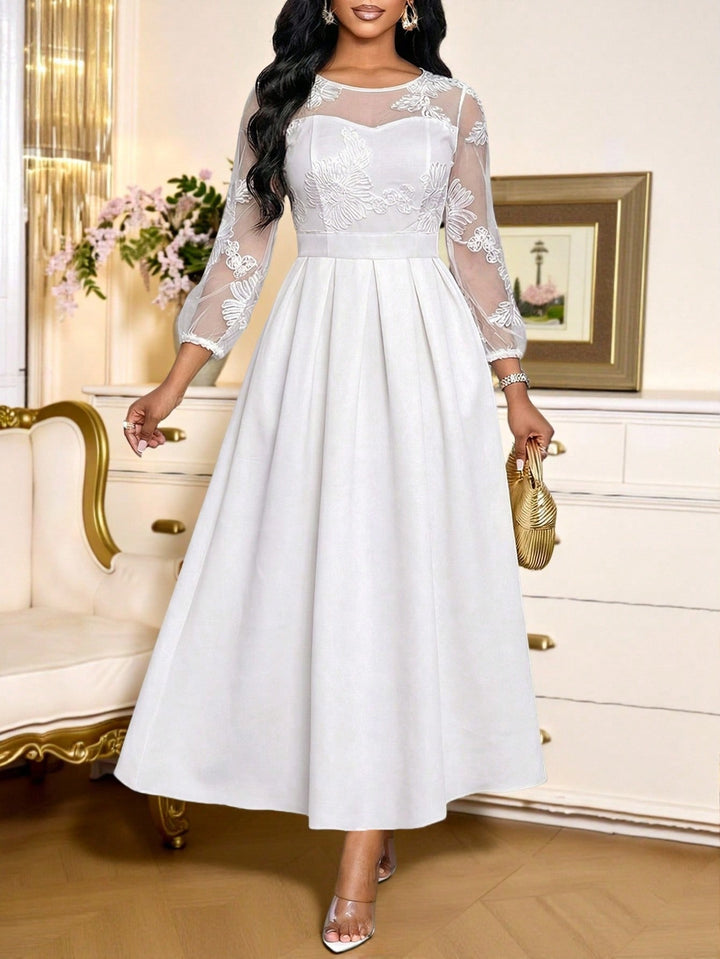 Rochie midi SHEIN, alb