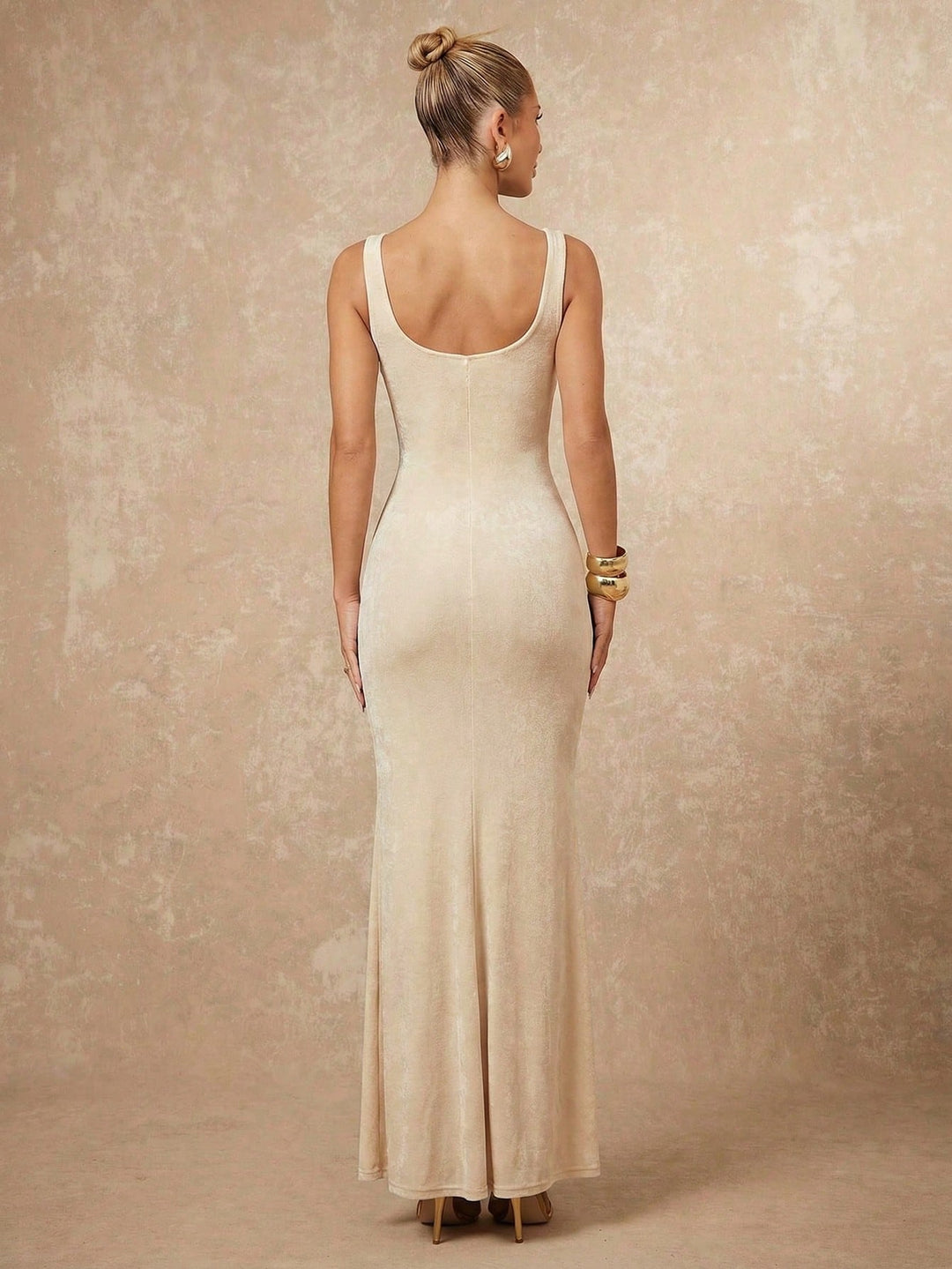 Rochie maxi SHEIN, bej