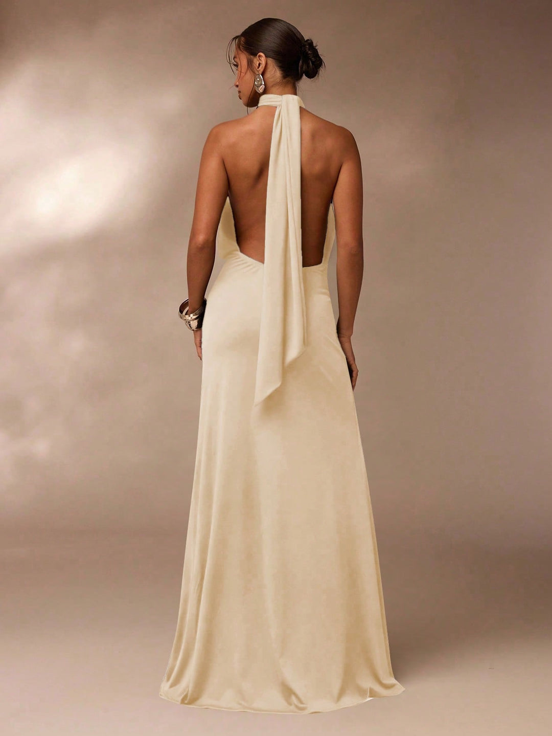 Rochie maxi SHEIN, bej