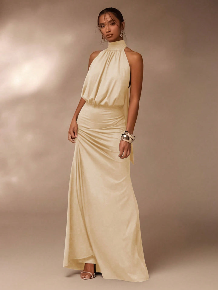 Rochie maxi SHEIN, bej