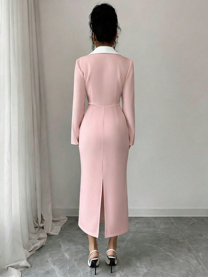 Rochie midi SHEIN, roz
