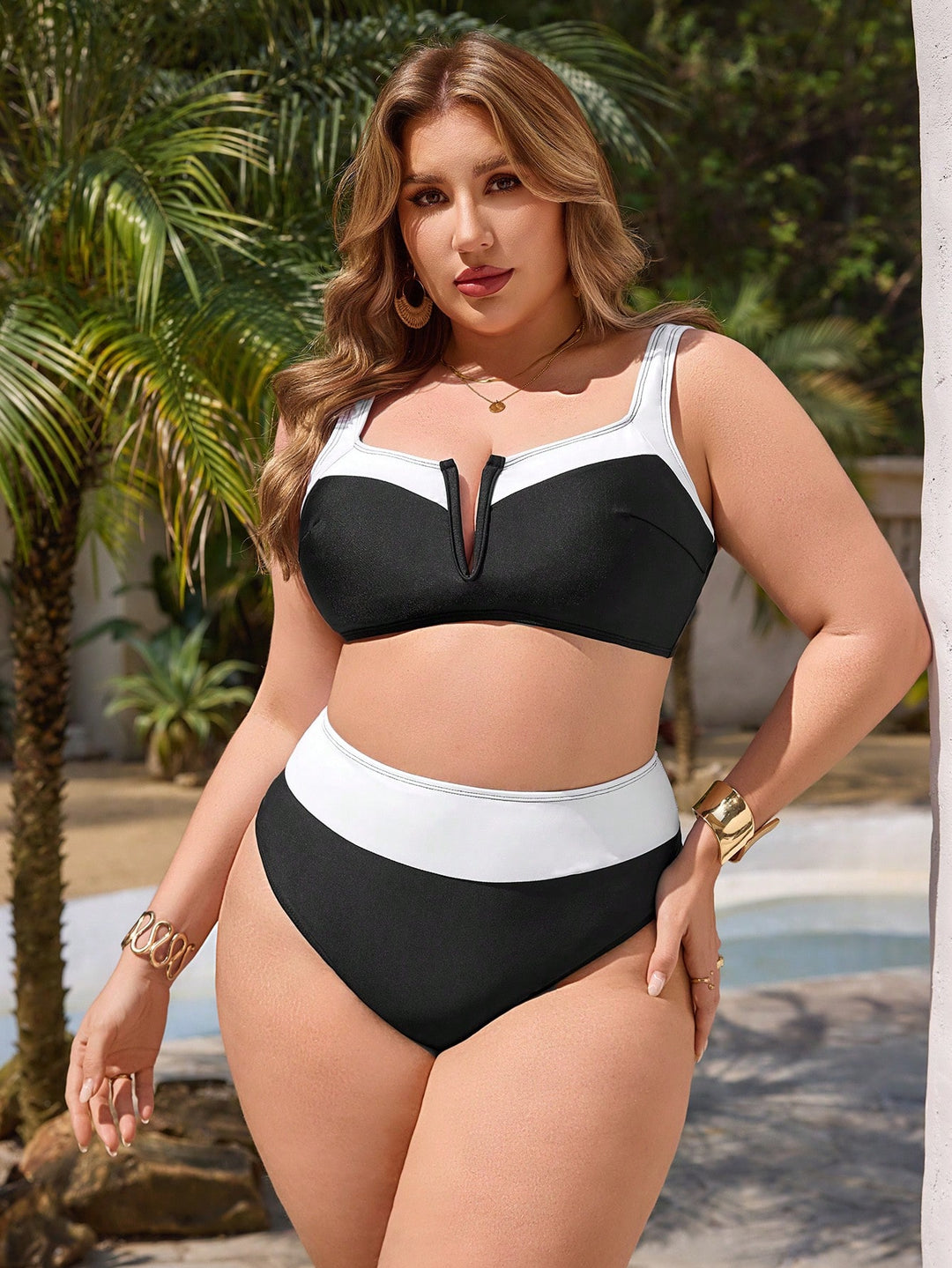 Set bikini de baie SHEIN, negru