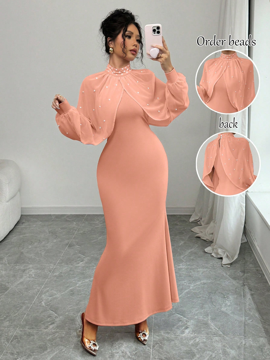 Rochie maxi SHEIN, portocaliu