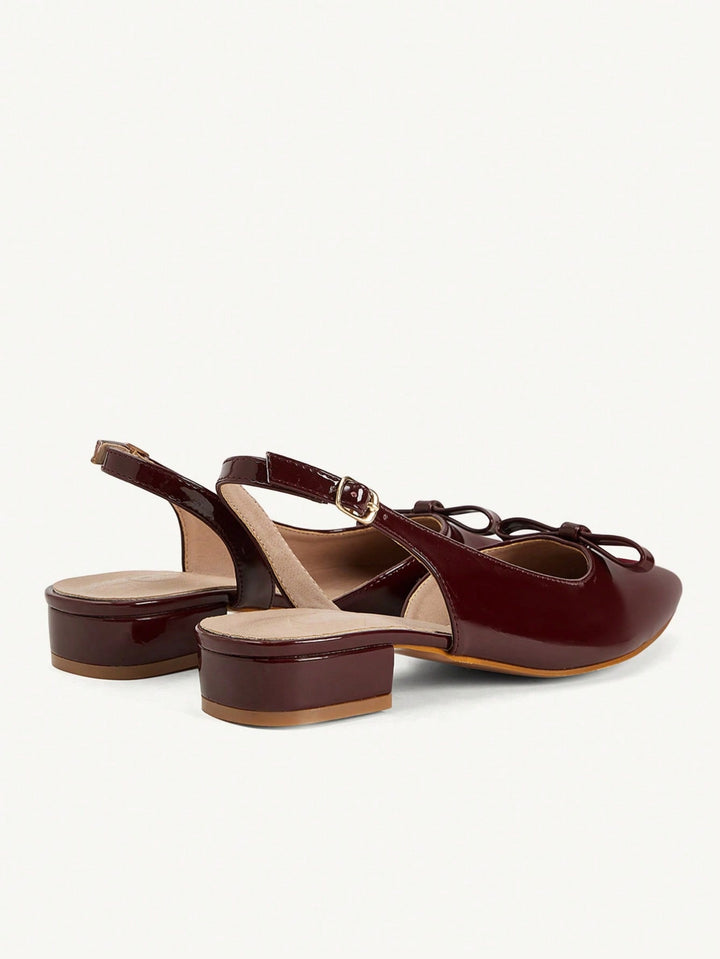 SHEIN balerina cipő, bordó