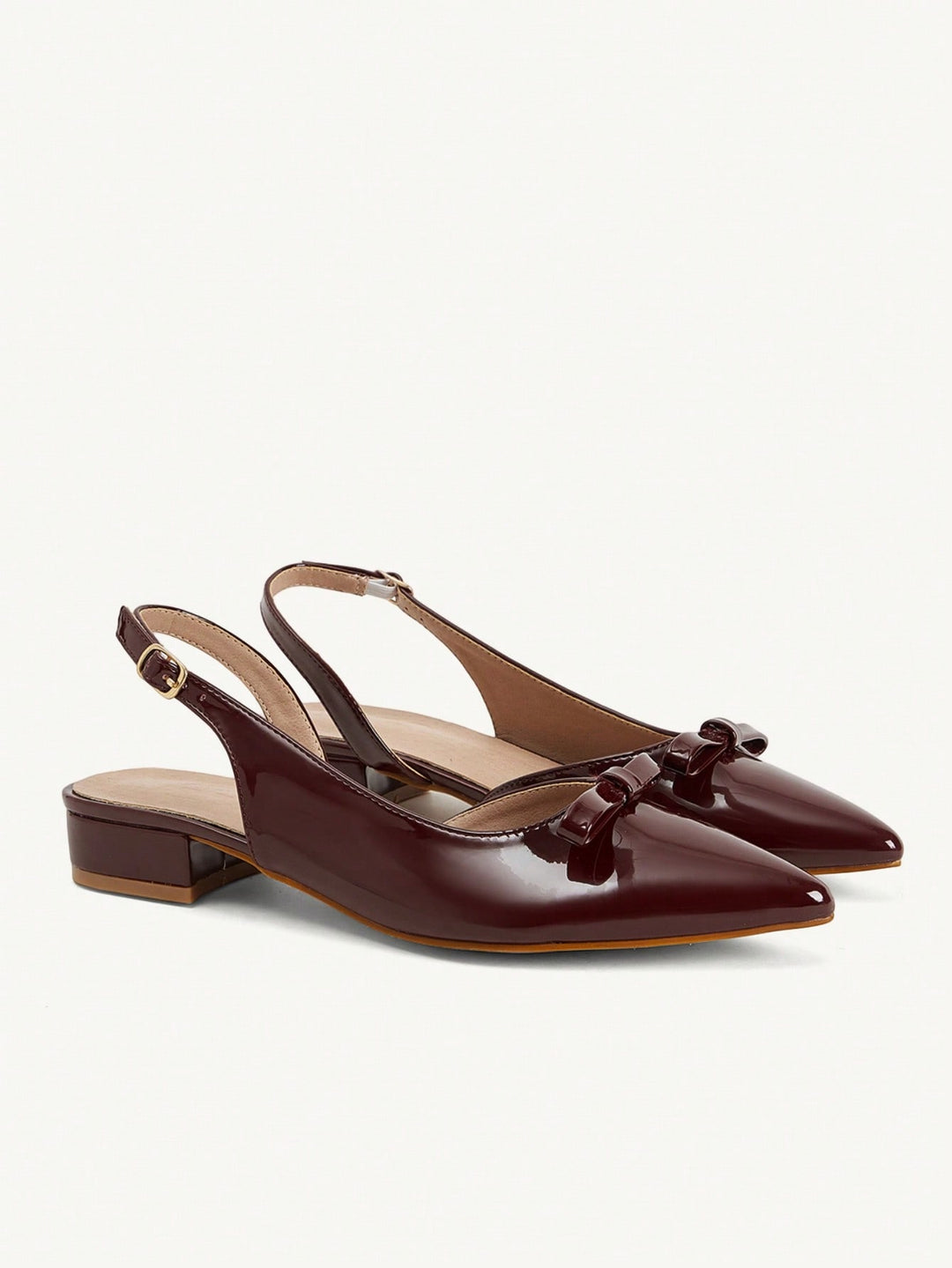 SHEIN balerina cipő, bordó