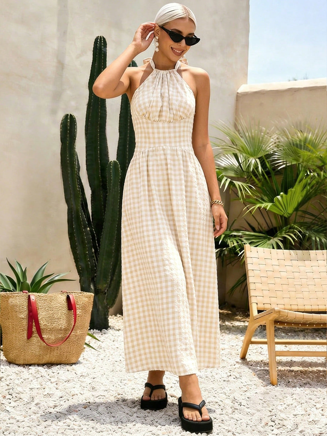 Rochie maxi SHEIN, portocaliu
