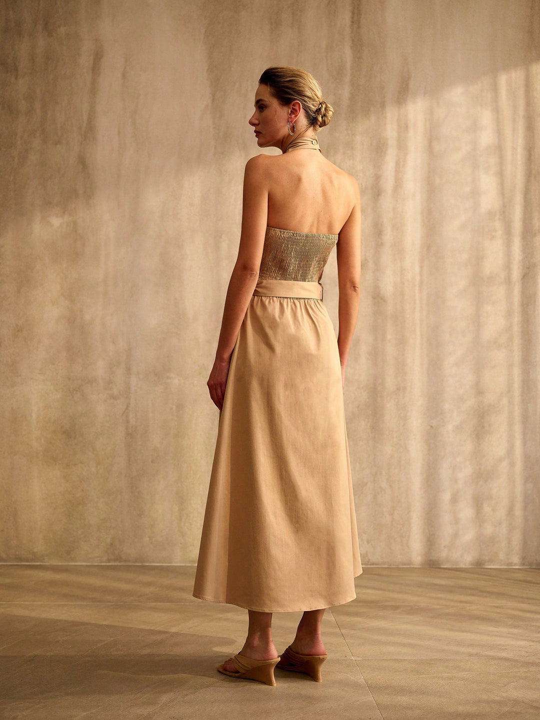 Rochie midi SHEIN, kaki