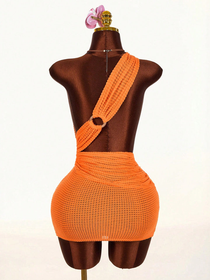 Rochie mini SHEIN, portocaliu