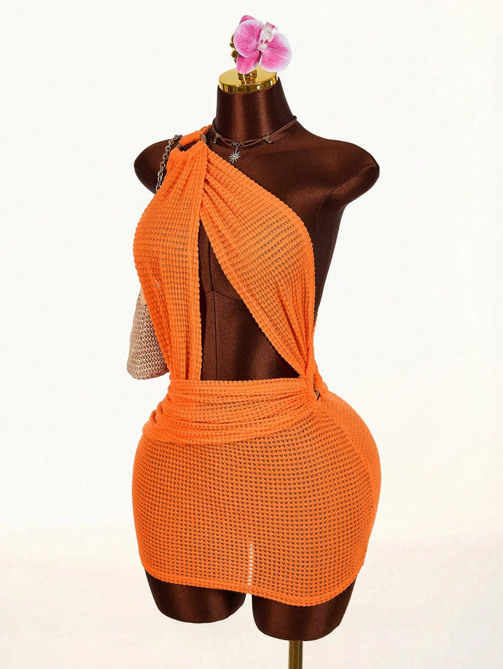 Rochie mini SHEIN, portocaliu