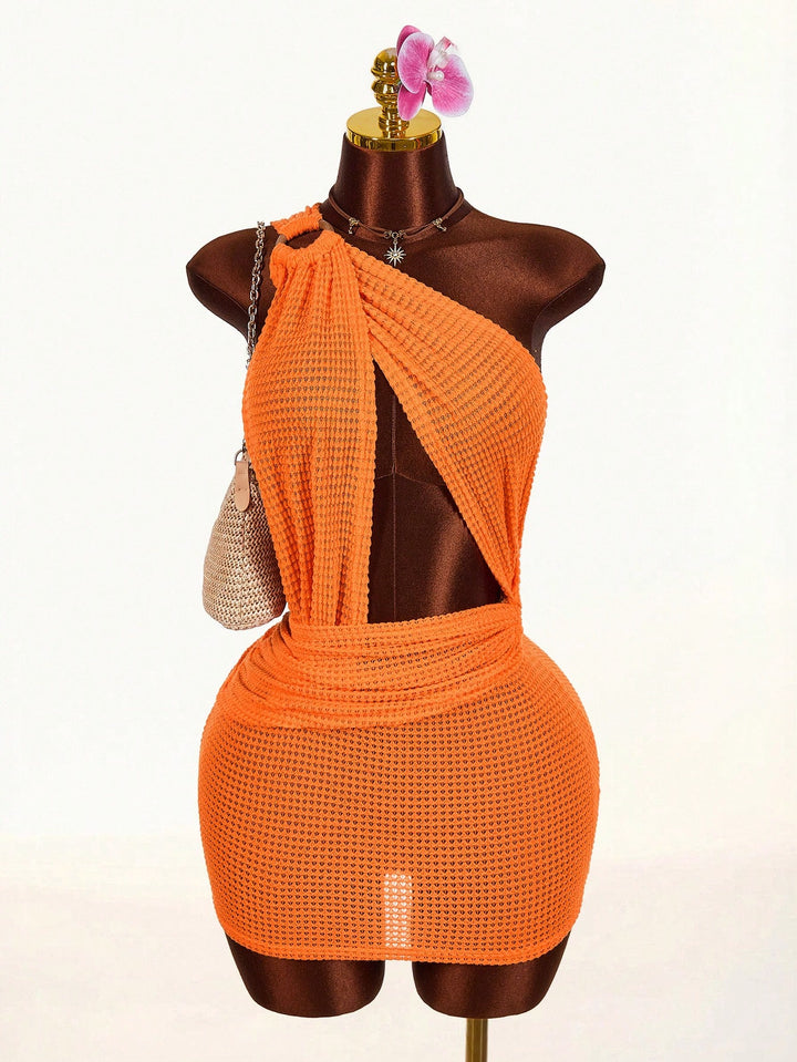 Rochie mini SHEIN, portocaliu