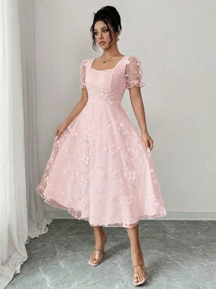Rochie midi SHEIN, roz