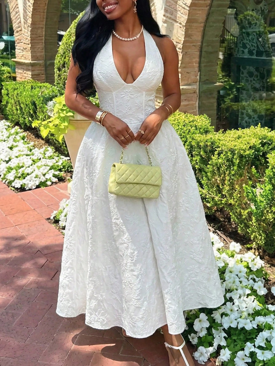 Rochie maxi SHEIN, alb