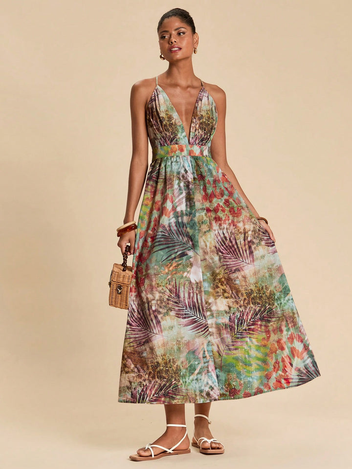Rochie maxi SHEIN, verde