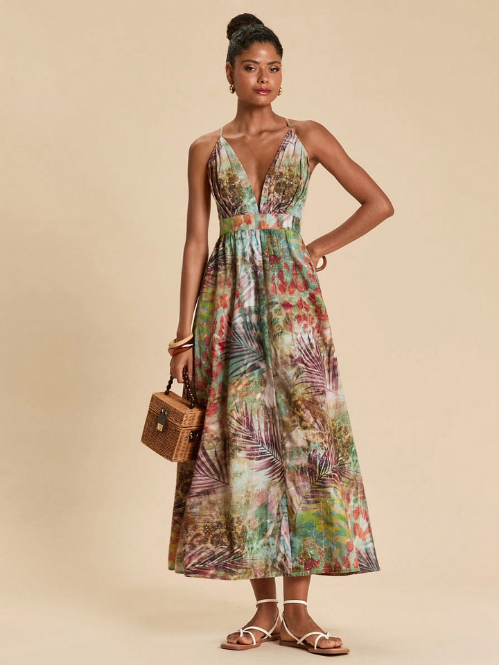 Rochie maxi SHEIN, verde