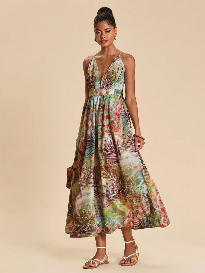 Rochie maxi SHEIN, verde