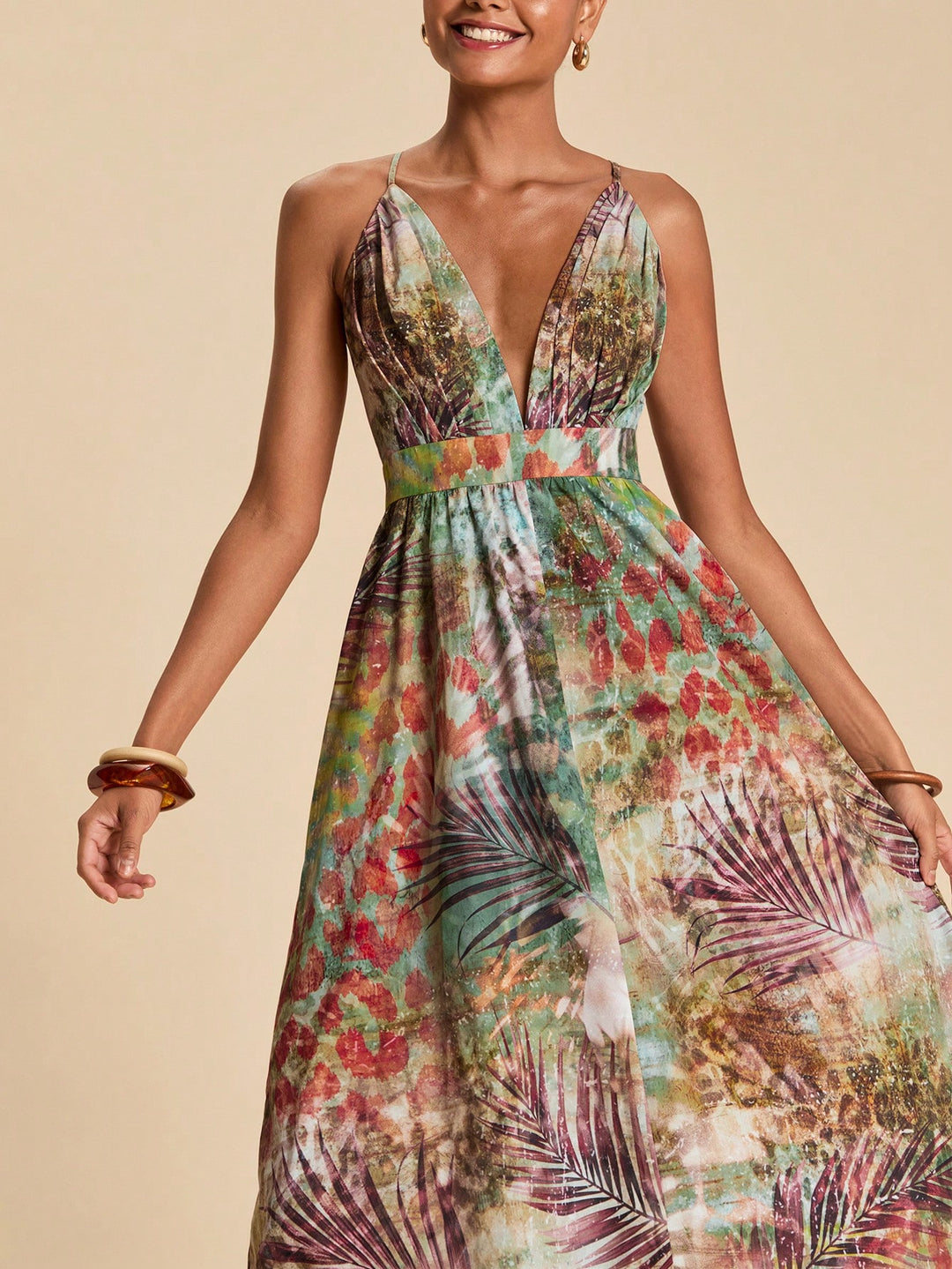 Rochie maxi SHEIN, verde