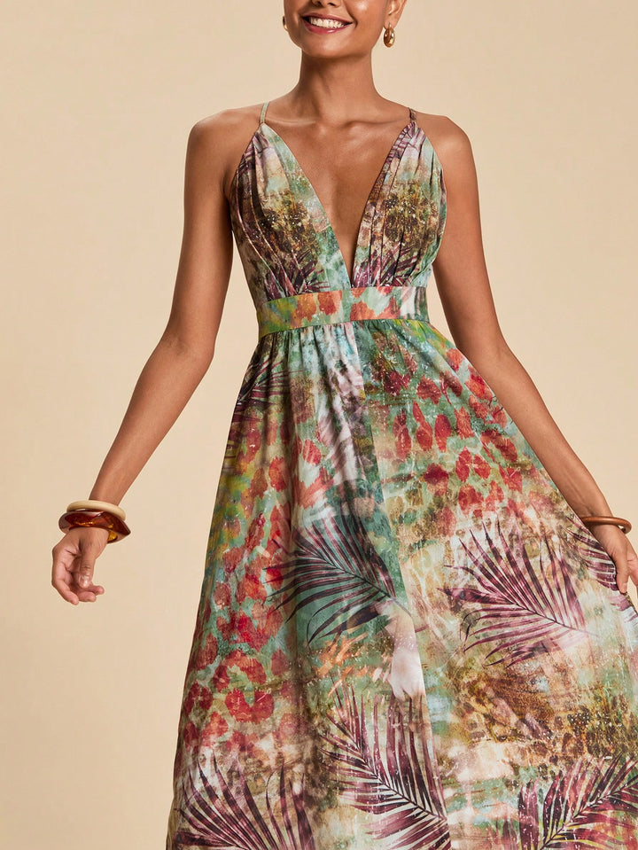 Rochie maxi SHEIN, verde