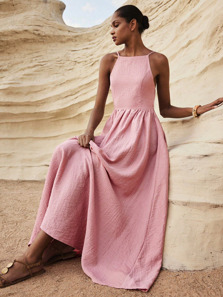 Rochie maxi SHEIN, roz