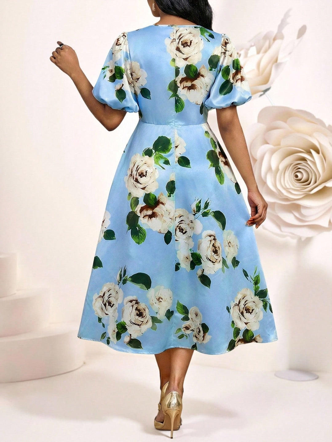 Rochie midi SHEIN, albastru