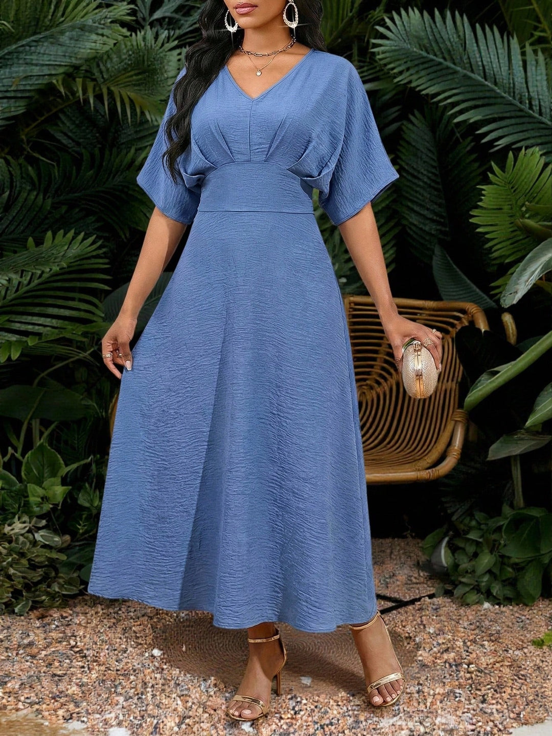 Rochie maxi SHEIN, albastru