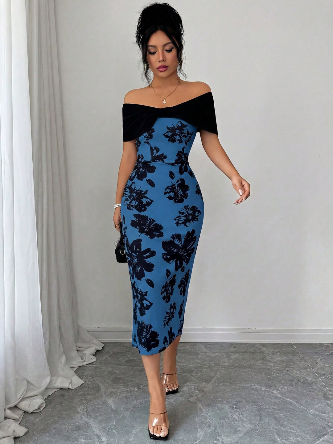 Rochie scurtă SHEIN, turcoaz