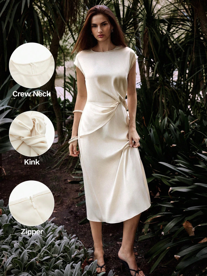 Rochie midi SHEIN, bej