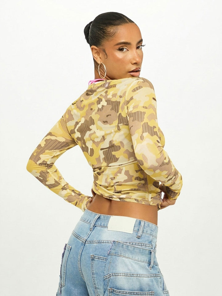 Top SHEIN, galben